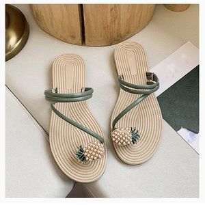Super cute summer sandals with pineapple decoration